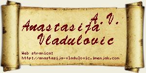 Anastasija Vladulović vizit kartica